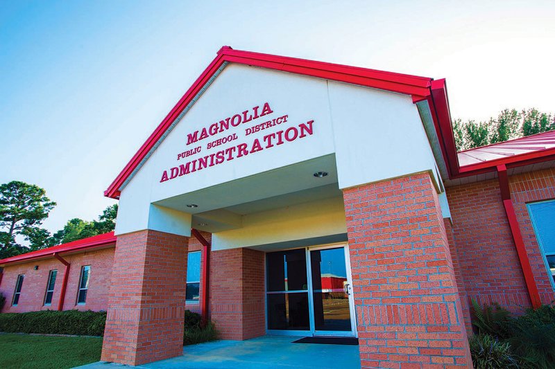 The Arkansas Department of Education on Monday released its annual "report card" for all state public schools. Pictured is the Magnolia Schools Administration building at High School Drive.  