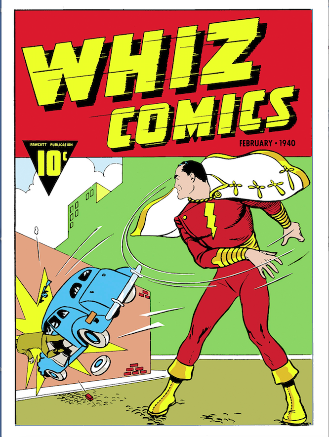 This is the cover of Whiz Comics No. 2. Shazam, then known as Captain Marvel, made his first appearance in this issue. Despite the date on the cover, this issue first appeared at the end of 1939. (DC Comics/The New York Times)