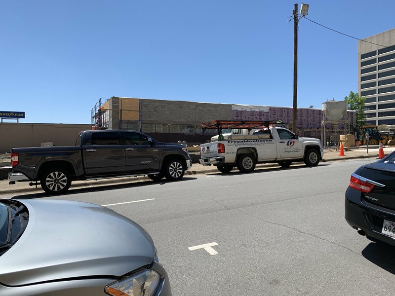 The McDonald’s under construction at Sixth Street and Broadway, Little Rock, is expected to open May 1. Arkansas Democrat-Gazette/Eric E. Harrison
