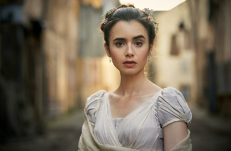 Lily Collins plays the young seamstress Fantine in PBS’ Les Miserables. The actress, who was born  in England, was  raised  in  California and starting acting at age 16.