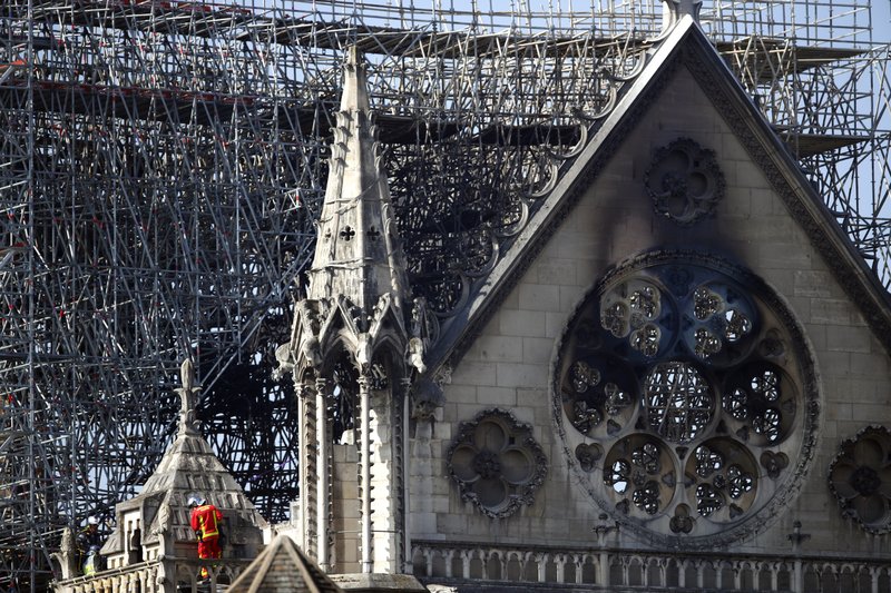 PARIS — Paris police investigators think an electrical short-circuit most likely caused the fire at Notre Dame Cathedral, a police official said Thursday, as France paid a daylong tribute to the firefighters who saved the world-renowned landmark.
