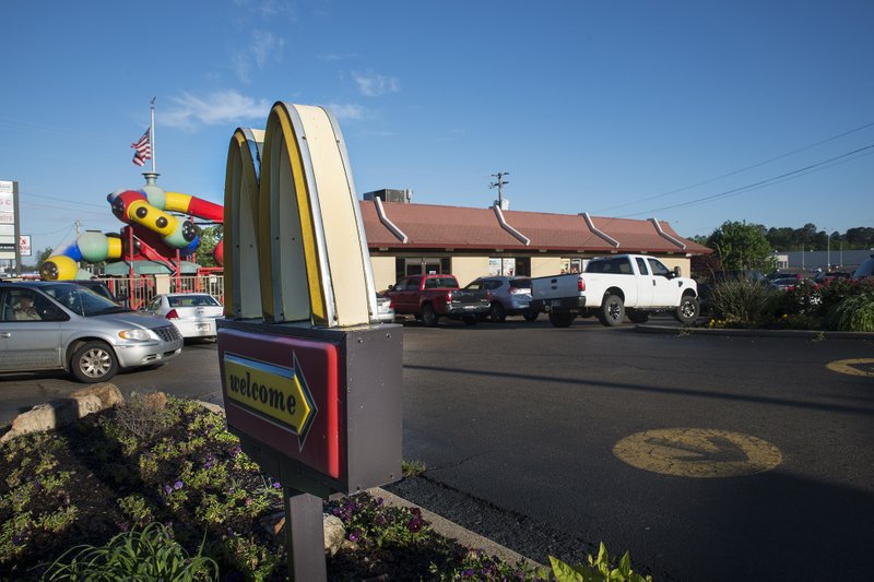 Cars on Friday morning drive through Magnolia’s McDonald’s at 1127 E. Main Street. The site beginning May 27 is expected to begin demolition and be rebuilt as a bigger, updated restaurant featuring more parking and a dual-lane drive-through. The construction is expected to last three to four months.