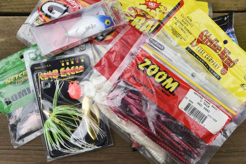 NWA Democrat-Gazette/FLIP PUTTHOFF Fishing lures are on the line as the grand prize in the 2019 Northwest Arkansas Democrat-Gazette fish story contest.