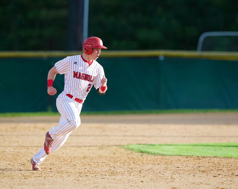 Magnolia’s Garrett Clark had three hits during the Panthers win over Hamburg Monday afternoon.