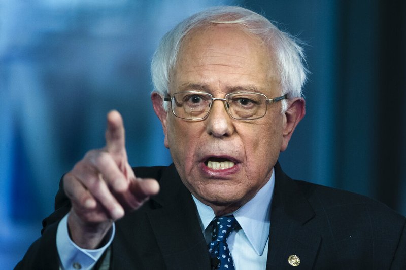 In this April 15, 2019 photo, Sen. Bernie Sanders, I-Vt., takes part in a Fox News town-hall style event in Bethlehem, Pa. Democratic presidential contenders are facing a new debate over whether criminals in prison -- even notorious ones like the Boston Marathon bomber -- should be able to win back their right to vote. Sanders says they should, calling voting "inherent to our democracy _ yes, even for terrible people." Many of his 2020 Democratic presidential rivals aren't so sure, and at least one opposes it outright. Sanders himself acknowledged that he was essentially writing an attack ad for Republicans to use against him through his support for the issue. (AP Photo/Matt Rourke)