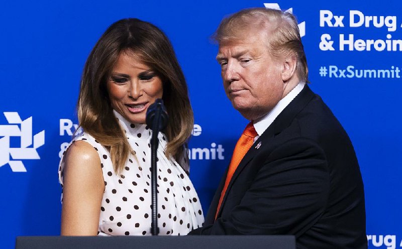 President Donald Trump and first lady Melania Trump vowed to fight opioid abuse in speeches Wednesday during the National RX Drug Abuse Camp & Heroin Summit in Atlanta. 
