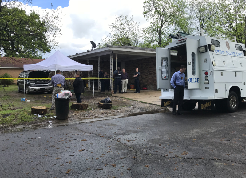 Authorities were investigating a deadly shooting in North Little Rock Thursday. - Photo by Tommy Metthe
