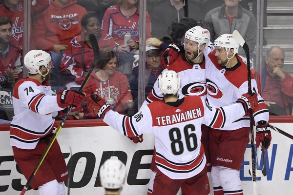 Hurricanes Stun Defending Champion Capitals In 2OT