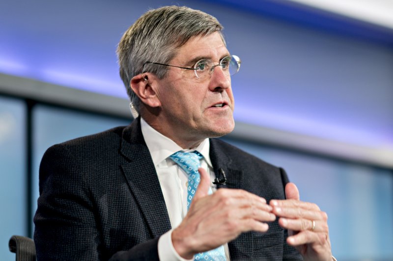 Stephen Moore speaks during a Bloomberg Television interview in Washington, D.C., on March 22, 2019.  Andrew Harrer, Bloomberg