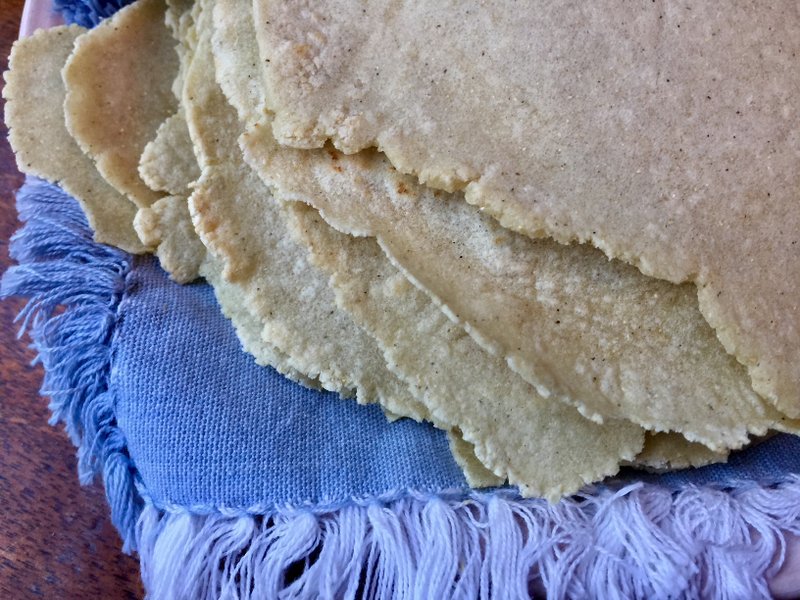 Homemade corn tortillas may not be perfectly round, but what they lack in looks they more than make up for in flavor.
Photo by Kelly Brant