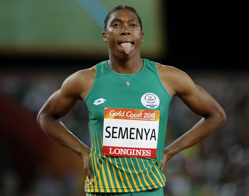 In this Friday, April 13, 2018 file photo South Africa's Caster Semenya waits to compete in the woman's 800m final at Carrara Stadium during the 2018 Commonwealth Games on the Gold Coast, Australia. Caster Semenya lost her appeal Wednesday May 1, 2019 against rules designed to decrease naturally high testosterone levels in some female runners. (AP Photo/Mark Schiefelbein, File)