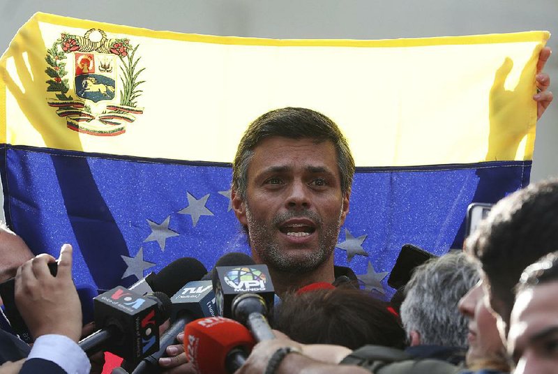 Venezuelan opposition leader Leopoldo Lopez says Thursday at a  news conference outside the Spanish ambassador’s residence in  Caracas that he still expects Venezuela’s military to step up and  overthrow President Nicolas Maduro. 