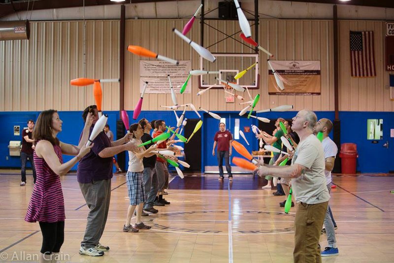 Photo by Allan Crain Northwest Arkansas Juggling Festival director Galen Harp says between 80 and 100 jugglers from all over the country will flood Eureka Springs for the event.