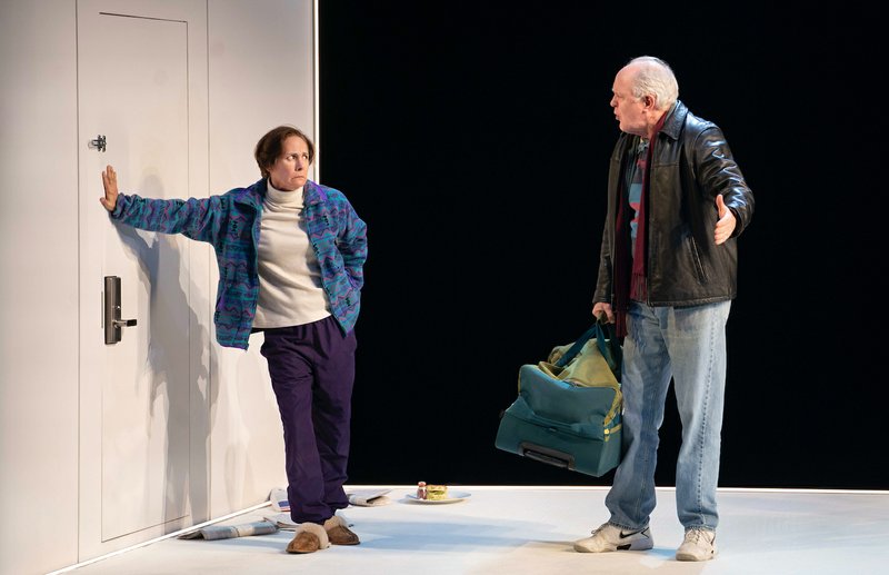 Laurie Metcalf and John Lithgow in "Hillary and Clinton" at the Golden Theater in New York, April 11, 2019. (The New York Times/Sara Krulwich)