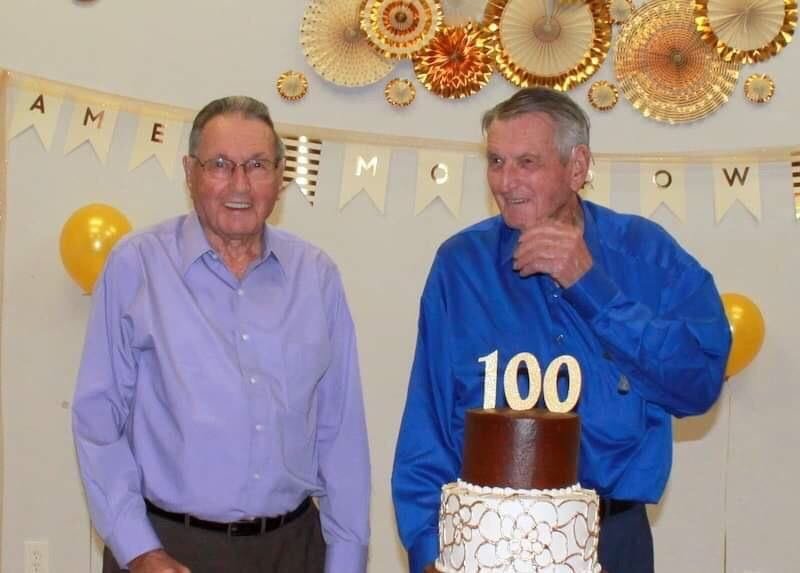 James, left, and George Morrow turn 100 this week.