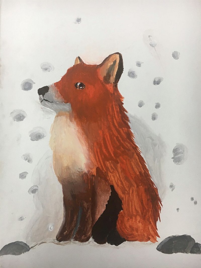 Camden Wells, a fourth-grader and art student of Shannon Wiggins in Cabot, won Honorable Mention and Teacher’s Choice awards for this acrylic, First Snow.