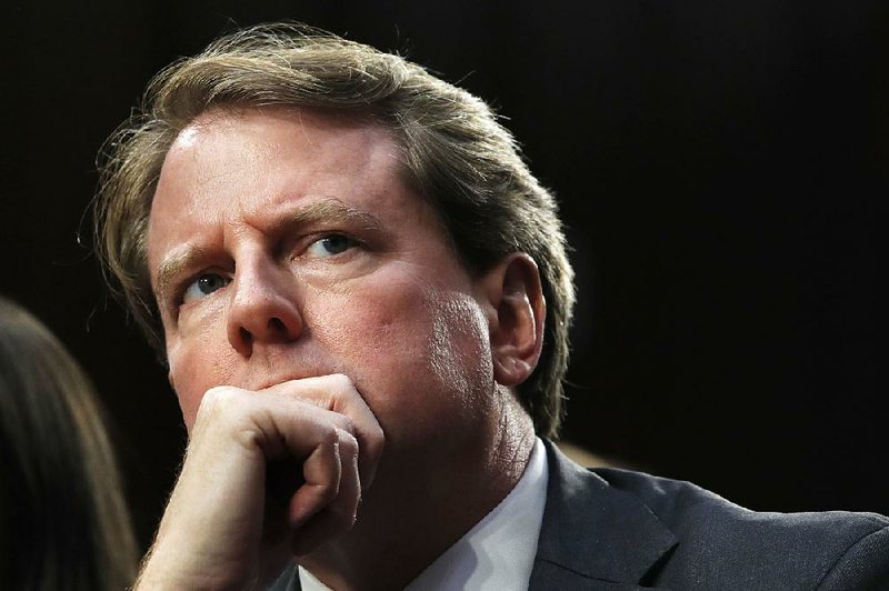 According to a friend of Donald McGahn, shown in September, the former White House counsel said he believes there is little he can do without the permission of President Donald Trump or a
court order to cooperate. 