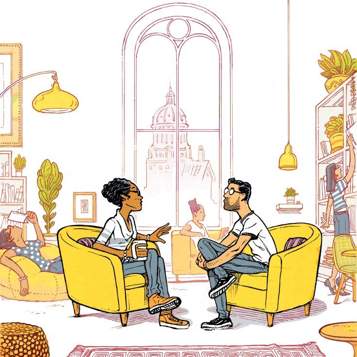 Hostels are a great way to travel cheaply — and meet new friends — all over the world. Illustration by Lars Leetaru via The New York Times