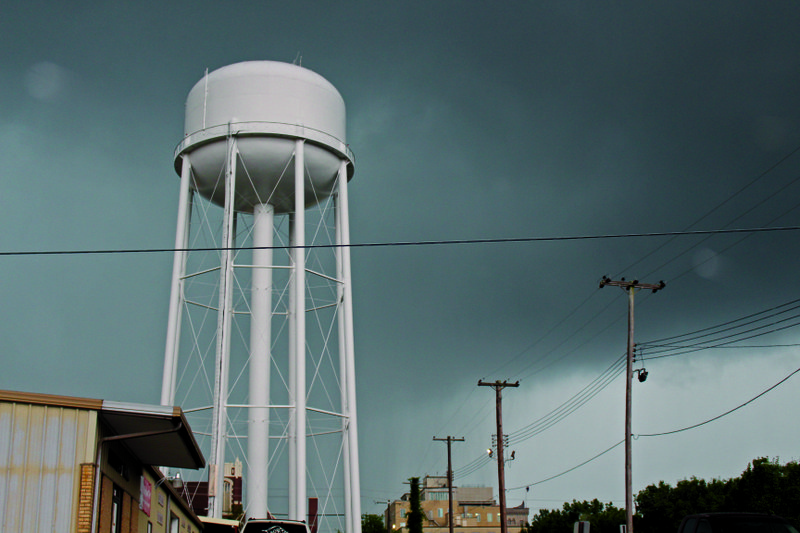 Weather: Pictured is a storm cloud outside of the News-Times office shortly before the beginning of the rain.