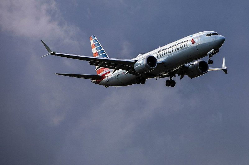 An American Airlines Boeing 737 Max 8 aircraft approaches to land at Miami International Airport in March. 