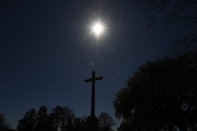 The Washington Post/MATT MCCLAIN A cross is seen at Historic Jamestowne in Williamsburg, Va.