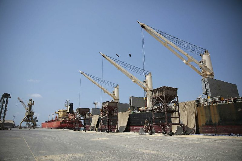 The port in Hodeida, Yemen, serves as a key entry point for aid shipments as the country faces a humanitarian crisis.