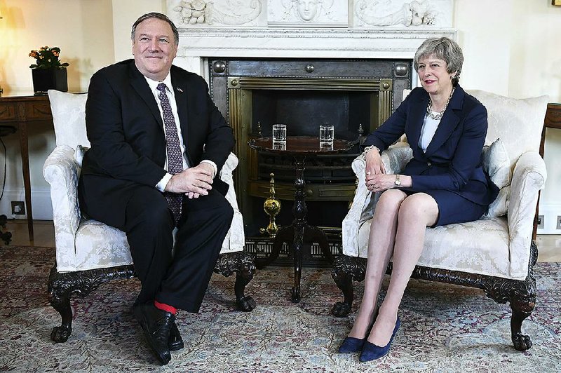 US Secretary of State Mike Pompeo meets with Britain's Prime Minister Theresa May.