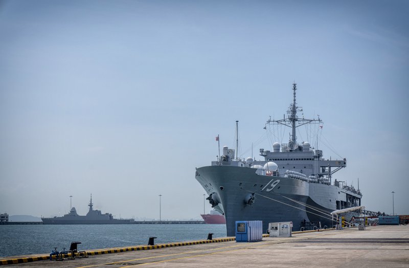 The U.S. Navy's USS Blue in Singapore, on May 9, 2019. 