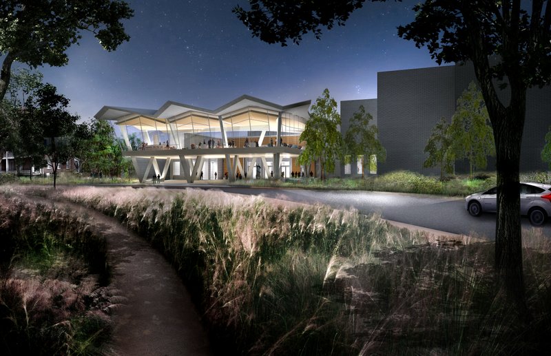 A rendering shows the renovated Arkansas Arts Center.