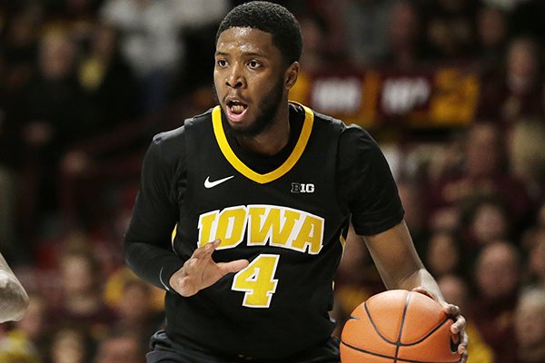 Iowa guard Isaiah Moss during an NCAA college basketball game against Minnesota Sunday, Jan. 27, 2019, in Minneapolis. Minnesota defeated Iowa 92-87. (AP Photo/Andy Clayton-King)

