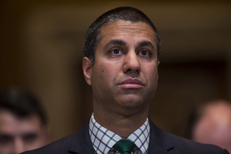 FCC Chairman Ajit Pai during a Senate Appropriations Subcommittee hearing in Washington on May 17, 2018. Bloomberg photo by Zach Gibson.