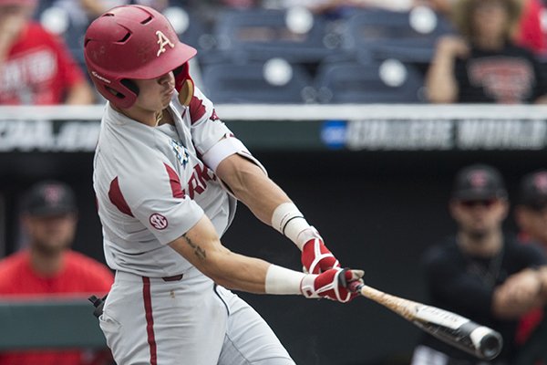 Arkansas shortstop Casey Martin, shown in this file photo, hit two home runs to help the Razorbacks to a 7-3 victory at Texas A&M on Thursday. 