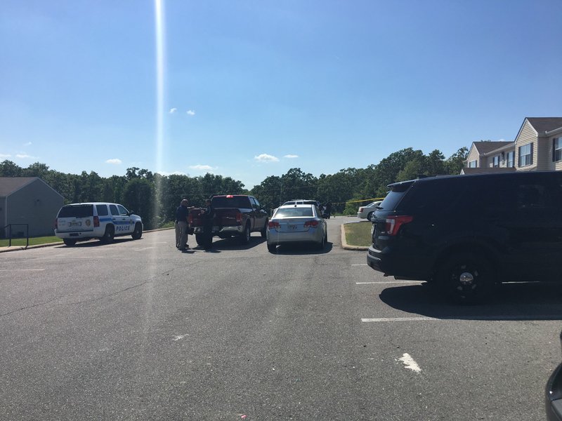 Police investigate a fatal shooting Thursday afternoon at the Wilmington Apartments in North Little Rock.