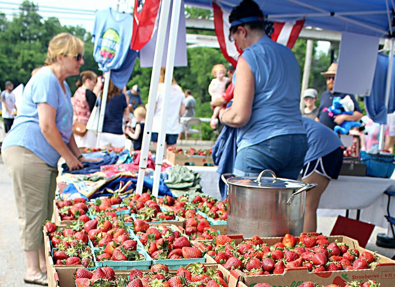 Loads of fresh, local strawberries greeted visitors to the 2018 Berries, Bluegrass & BBQ Festival in Anderson. More fresh berries will be available this year as the festival celebrates the area's rich strawberry farming history. 