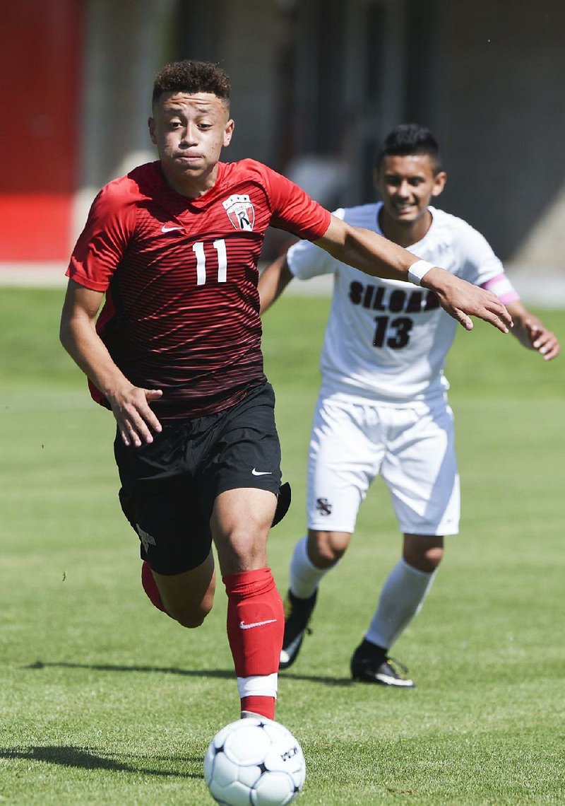 Wesl Robinson scored in the 34th minute to lead Russellville to a 1-0 victory over Siloam Springs in the Class 5A boys soccer state championship Friday at Razorback Field in Fayetteville.