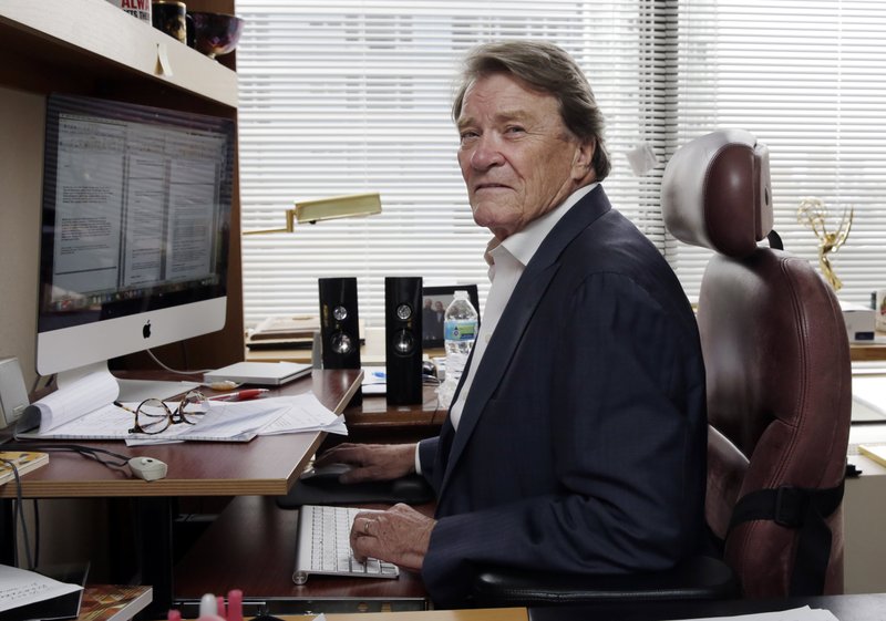 This Sept. 12, 2017 file photo shows "60 Minutes" correspondent Steve Kroft in his office in New York. CBS says Kroft, 73, will retire from the news magazine at Sunday’s season finale. 