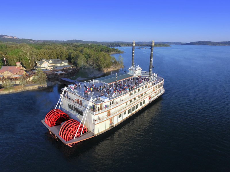 Photo courtesy Showboat Branson Belle Christened on April 13, 1995, the Showboat Branson Belle is 278 feet long -- almost the size of a football field -- 78 feet wide and weighs 2.5 million pounds -- although Capt. James Plybon jokes that he never says that part in front of the Belle.