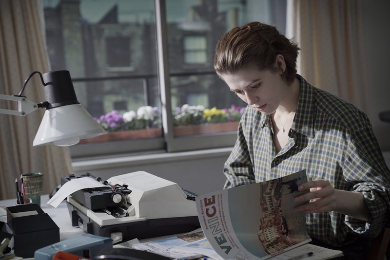 This image released by A24 shows Honor Swinton Byrne in a scene from &quot;The Souvenir.&quot; (A24 via AP)