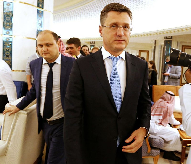 Russian Minister of Energy Alexander Novak arrives Sunday in Jid-dah, Saudi Arabia, for a meeting of energy ministers from OPEC and its allies to discuss oil prices and production cuts. 