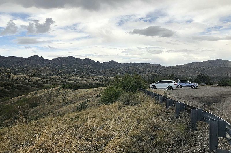 This photo taken last week off Arizona’s Scenic Highway 83 shows the eastern slope of the Santa Rita Mountains where Canadian firm Hudbay Minerals Inc. plans an open-pit copper mine. 