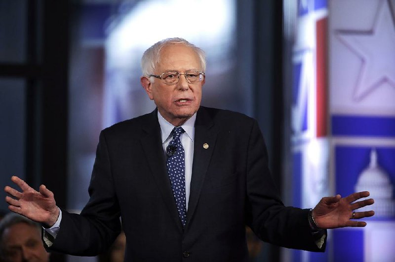 In this April 15, 2019, file photo, Democratic presidential candidate Sen. Bernie Sanders, I-Vt., speaks during a Fox News town-hall style event in Bethlehem, Pa.