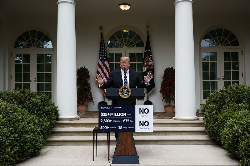 “Instead of walking in happily into a meeting, I walk in to look at people that have just said that I was doing a cover-up,” President Donald Trump said Wednesday in the White House Rose Garden after cutting short his meeting with Democratic lawmakers. “I don’t do cover-ups.” 