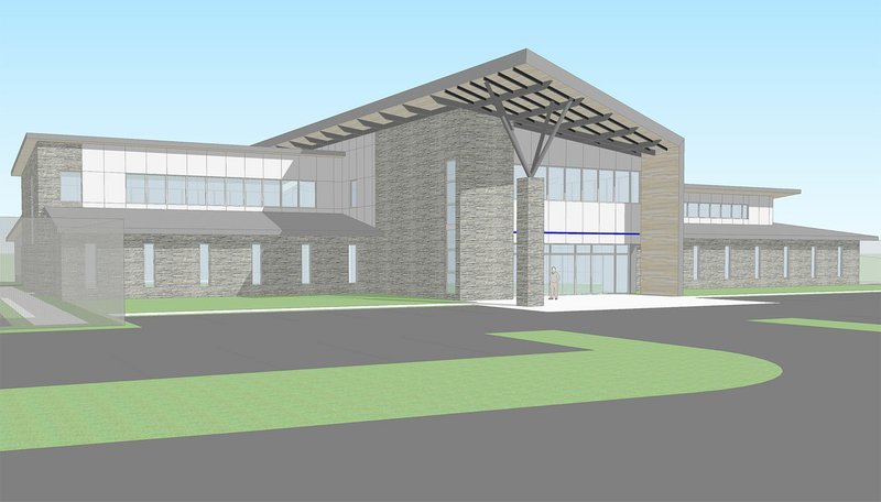A digital rendering provided by Hight Jackson shows what the proposed future police department could look like.