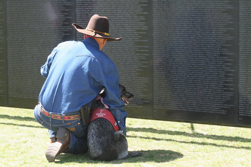 Photo courtesy VVMF Two friends pause to remember.