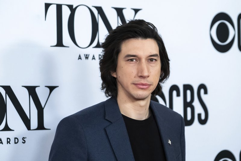 FILE - This May 1, 2019 file photo shows Adam Driver at the 73rd annual Tony Awards "Meet the Nominees" press day event in New York. Driver is nominated for a Tony Award for his work in a revival of Lanford Wilson's play "Burn This." (Photo by Charles Sykes/Invision/AP, File)