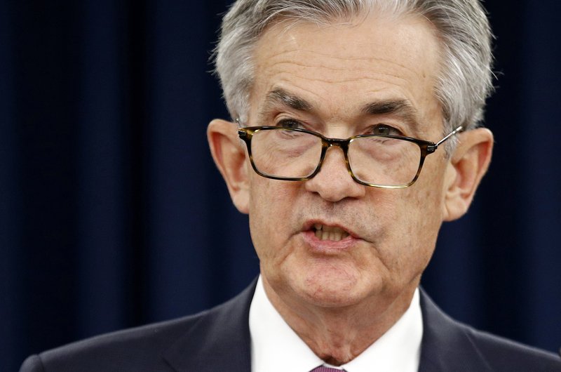 In this May 1, 2019 file photo, Federal Reserve Board Chair Jerome Powell speaks at a news conference following a two-day meeting of the Federal Open Market Committee, in Washington.  (AP Photo/Patrick Semansky, File)