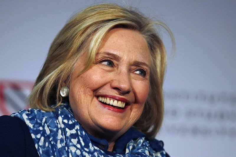 In this May 25, 2018 file photo, Hillary Clinton smiles as she is introduced at Harvard University in Cambridge, Mass. (AP Photo/Charles Krupa)