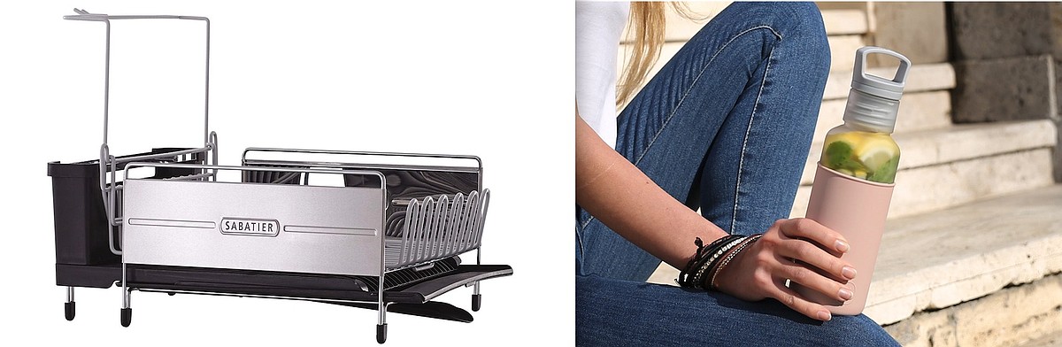 Sabatier Expandable Dish Rack and HYDY Estiva Water Bottle