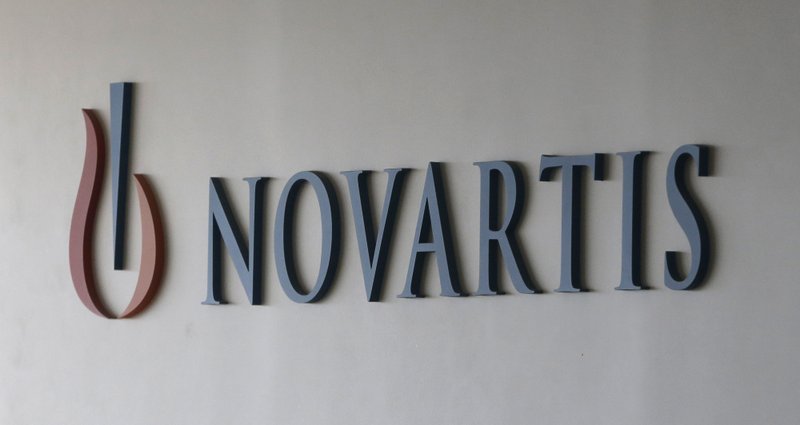 This Aug. 13, 2016, file photo shows a logo of Swiss pharmaceutical company Novartis in Seoul, South Korea. 
(AP Photo/Ahn Young-joon, File)