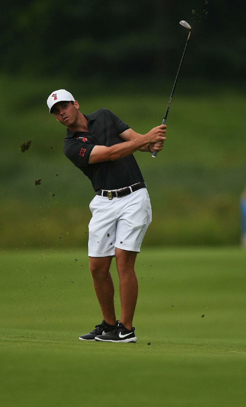 Oklahoma State sophomore Matthew Wolff shot a 2-under 70 Sunday to move into the lead after the third day of the NCAA Men’s Golf Championship at Blessings Golf Club in Fayetteville. 